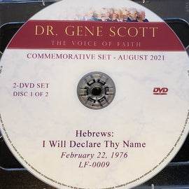 Dr. Gene Scott - August 2021 "Call Upon the Names of God" 2-DVD Commemorative  Set
